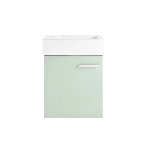 Colmer 18 Single, Brushed Grey, One Cabinet, Bathroom Vanity
