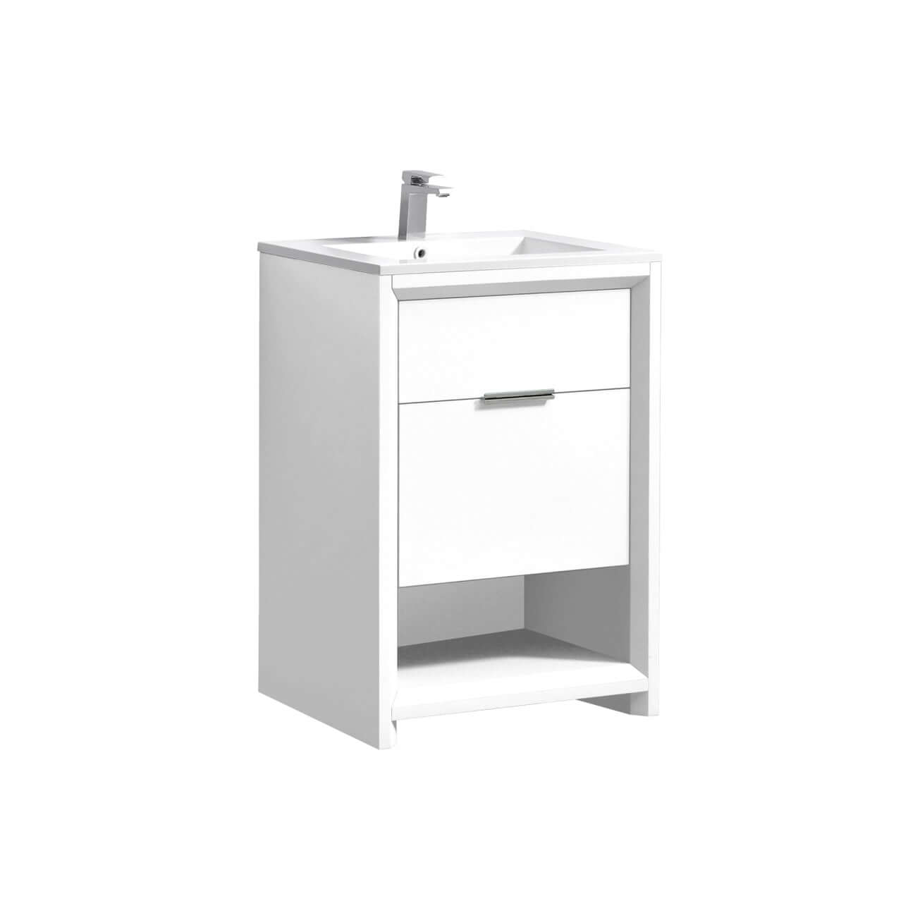 NUDO 24″ Modern bathroom Vanity in Teal Green Finish & White