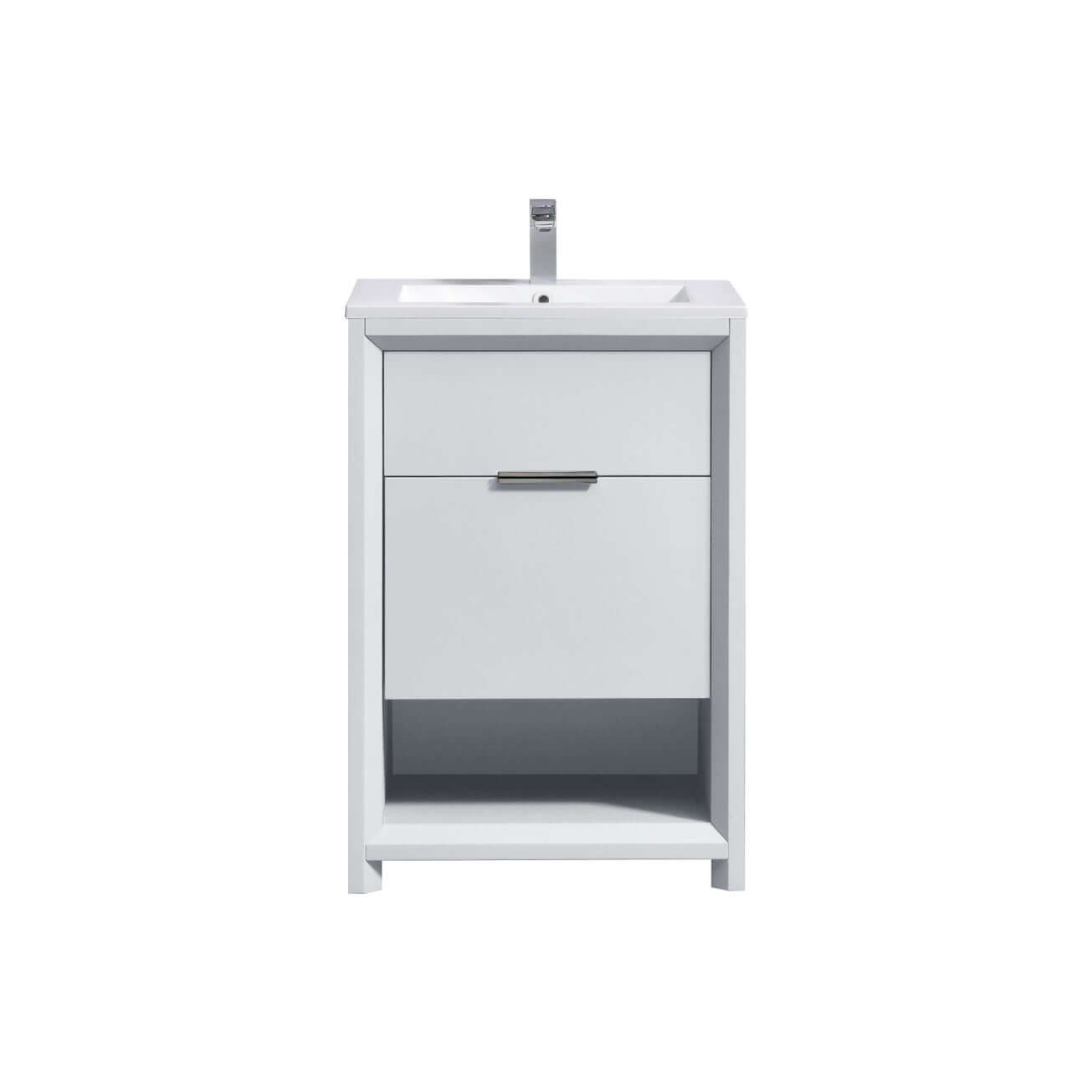 NUDO 24″ Modern bathroom Vanity in Teal Green Finish & White