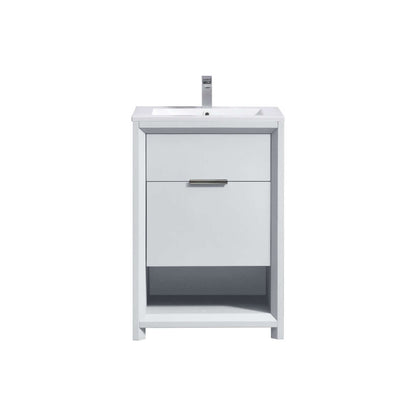 NUDO 24″ Modern bathroom Vanity in Teal Green Finish & White
