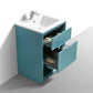 NUDO 24″ Modern bathroom Vanity in Teal Green Finish & White