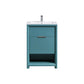 NUDO 24″ Modern bathroom Vanity in Teal Green Finish & White