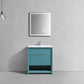 NUDO 32″ Modern bathroom Vanity in Gloss White Finish & Teal Green