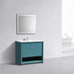 NUDO 40″ Modern bathroom Vanity in Teal Green Finish & Gloss White Finish
