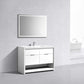 NUDO 48″ Single Sink Modern bathroom Vanity in Teal Green Finish & Gloss White Finish