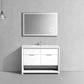 NUDO 48″ Single Sink Modern bathroom Vanity in Teal Green Finish & Gloss White Finish