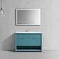 NUDO 48″ Single Sink Modern bathroom Vanity in Teal Green Finish & Gloss White Finish