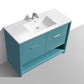 NUDO 48″ Single Sink Modern bathroom Vanity in Teal Green Finish & Gloss White Finish