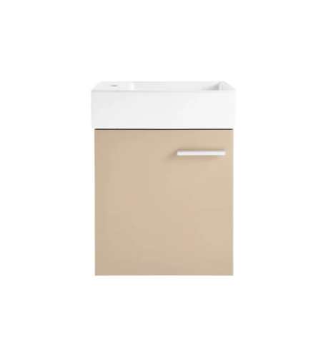 Colmer 18 Single, Brushed Grey, One Cabinet, Bathroom Vanity