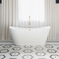 Ivy 67" Double Slipper Freestanding Bathtub