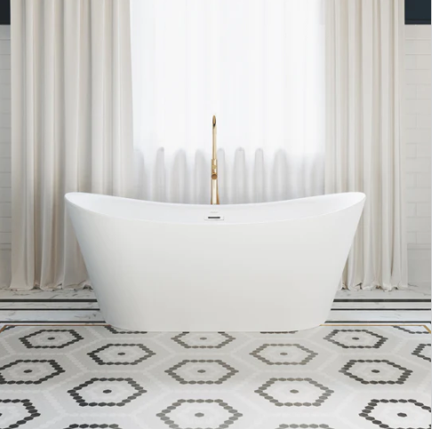 Ivy 67" Double Slipper Freestanding Bathtub