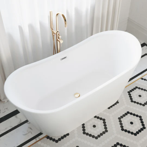 Ivy 67" Double Slipper Freestanding Bathtub