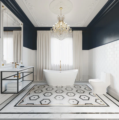 Ivy 67" Double Slipper Freestanding Bathtub