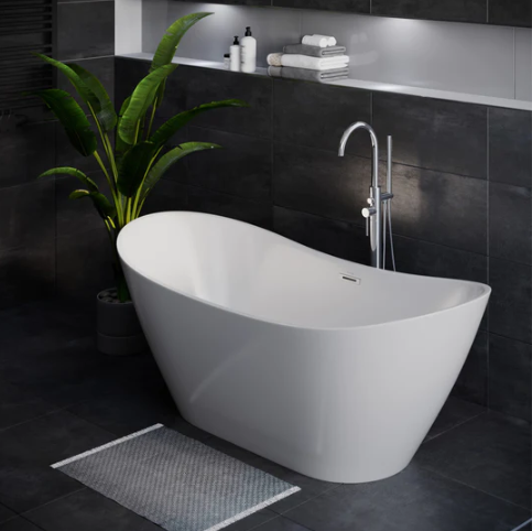 Ivy 60" Double Slipper Freestanding Bathtub