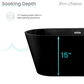 Claire 60" Freestanding Bathtub in Matte Black