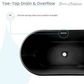 Claire 60" Freestanding Bathtub in Matte Black