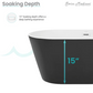 Claire 60" Freestanding Bathtub Matte Black and Matte White