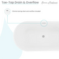 Claire 60" Freestanding Bathtub Matte Black and Matte White