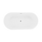 Claire 60" Freestanding Bathtub Matte Black and Matte White