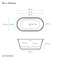 Claire 60" Freestanding Bathtub Matte Black and Matte White
