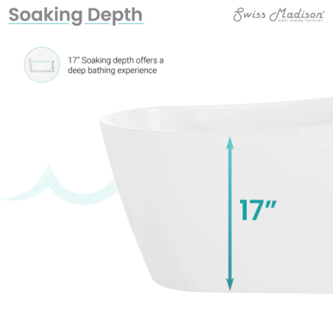 Sublime 60" Single Slipper Freestanding Bathtub