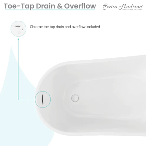 Sublime 60" Single Slipper Freestanding Bathtub