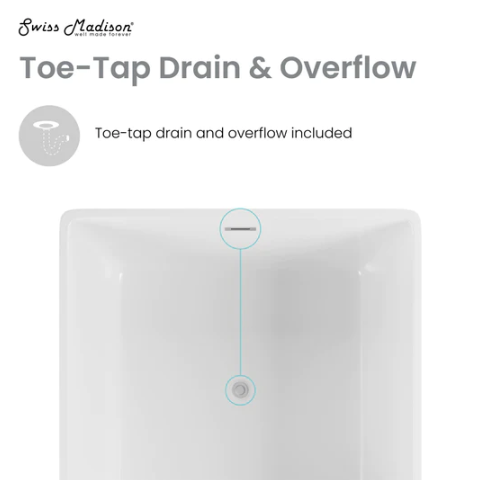 Voltaire 47" Square Freestanding Bathtub