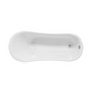 Cache Single Slipper, Clawfoot Soaking Acrylic Bathtub, Chrome Clawfoot