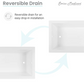 Voltaire 60"x 36" Reversible Drain Drop-In Bathtub