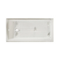 Voltaire 60"x 30" Reversible Drain Drop-In Bathtub