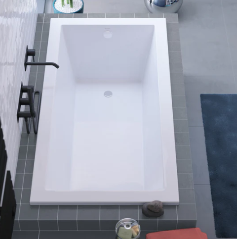 Voltaire 54" x 30" Reversible Drain Drop-In Bathtub