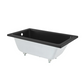 Voltaire 54"x30" Reversible Drain Drop-In Bathtub in Matte Black