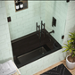 Voltaire 54"x30" Reversible Drain Drop-In Bathtub in Matte Black