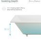 Voltaire 66 "x 36" Reversible Drain Drop-In Bathtub