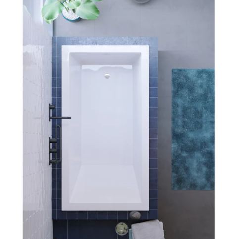 Voltaire 66 "x 36" Reversible Drain Drop-In Bathtub