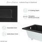 Voltaire 48"x32" Reversible Drain Drop-In Bathtub in Matte Black