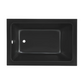 Voltaire 48"x32" Reversible Drain Drop-In Bathtub in Matte Black