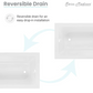 Voltaire 48" x 32" Reversible Drain Drop-In Bathtub