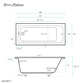 Voltaire 48" x 32" Reversible Drain Drop-In Bathtub