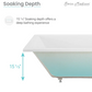 Voltaire 72" x 36" Reversible Drain Drop-In Bathtub