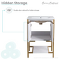 Marseille 24" Bathroom Vanity in White and Brushed Gold