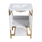 Marseille 24" Bathroom Vanity in White and Brushed Gold