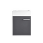 Colmer 18 Single, Brushed Grey, One Cabinet, Bathroom Vanity