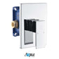 Aqua Piazza Chrome Shower Set with 8" Ceiling Mount Square Rain Shower