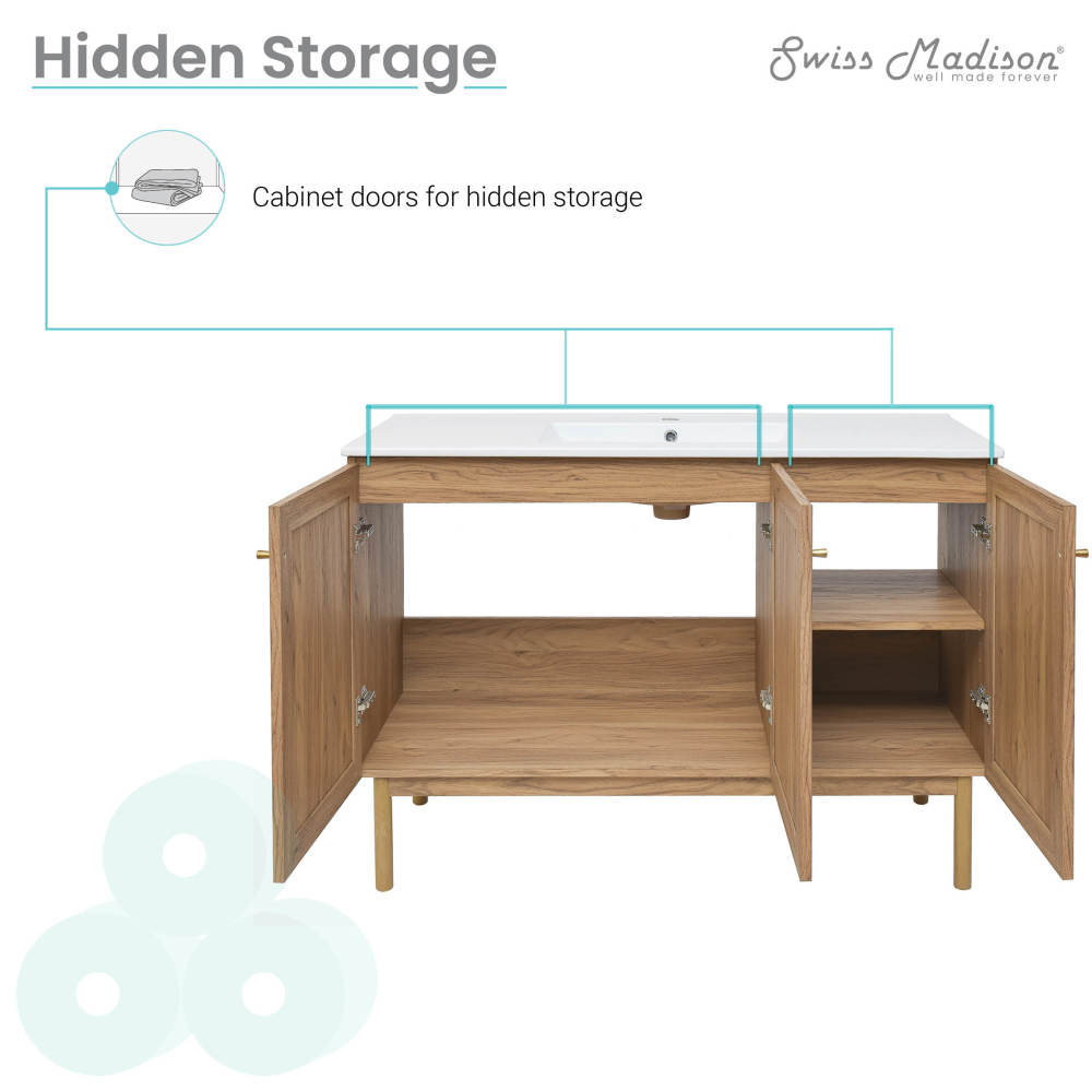 Classé 48" Bathroom Vanity in Oak