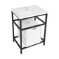 Ivy 24" Freestanding Bathroom Vanity in Glossy White with Matte Black Frame