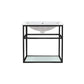 Pierre 24 Single, Metal Frame, Open Shelf, Bathroom Vanity