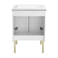 Lumiere 24" Freestanding, Bathroom Vanity in Glossy White and Gold