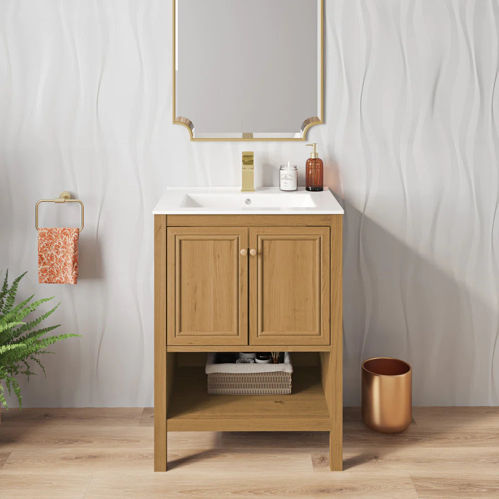 Château 24" Bathroom Vanity in Natural Oak
