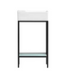 Pierre 19.5 Single, Freestanding, Open Shelf, Chrome Metal Frame Bathroom Vanity